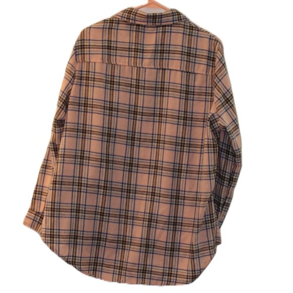 Birch and Stone Pink Plaid High Low Bottom Size L - Picture 2 of 10